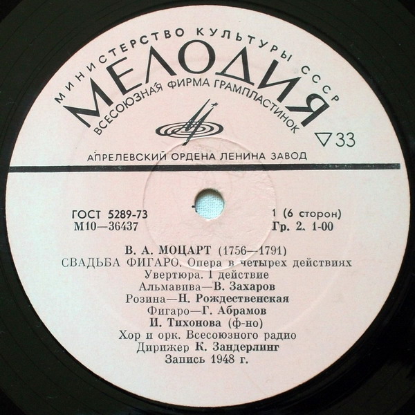 В. А. МОЦАРТ. "Свадьба Фигаро", опера