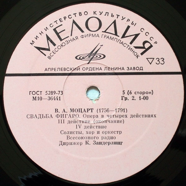 В. А. МОЦАРТ. "Свадьба Фигаро", опера