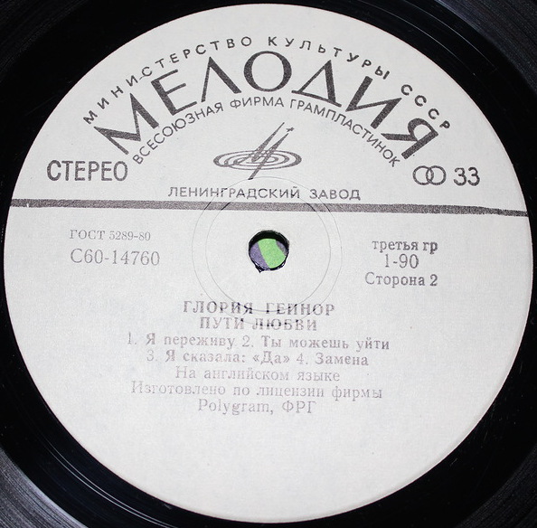 Глория ГЕЙНОР. «Пути любви»