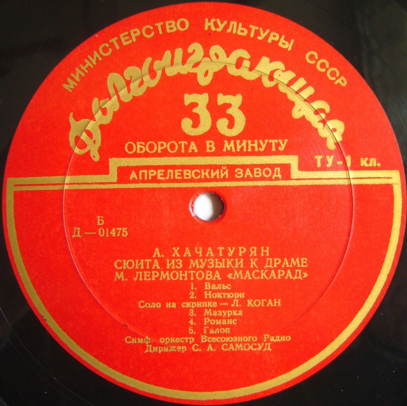 Д. ШОСТАКОВИЧ Балетная сюита № 3; А. ХАЧАТУРЯН Сюита из музыки к драме М. Лермонтова "Маскарад"