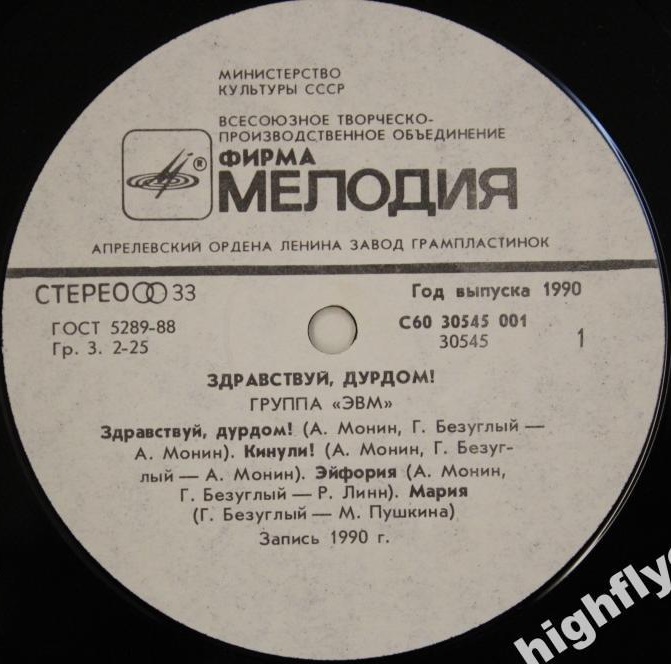 Группа "ЭВМ". «Здравствуй, дурдом!»