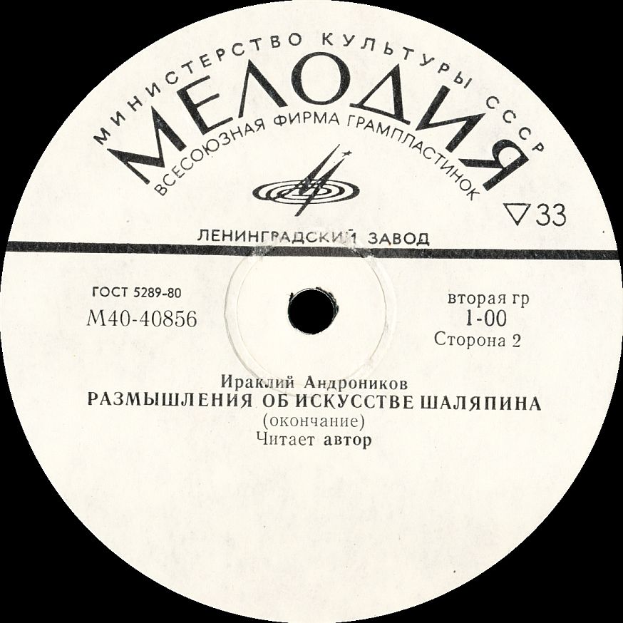 Ираклий Андроников. Размышления об искусстве Шаляпина (читает автор)