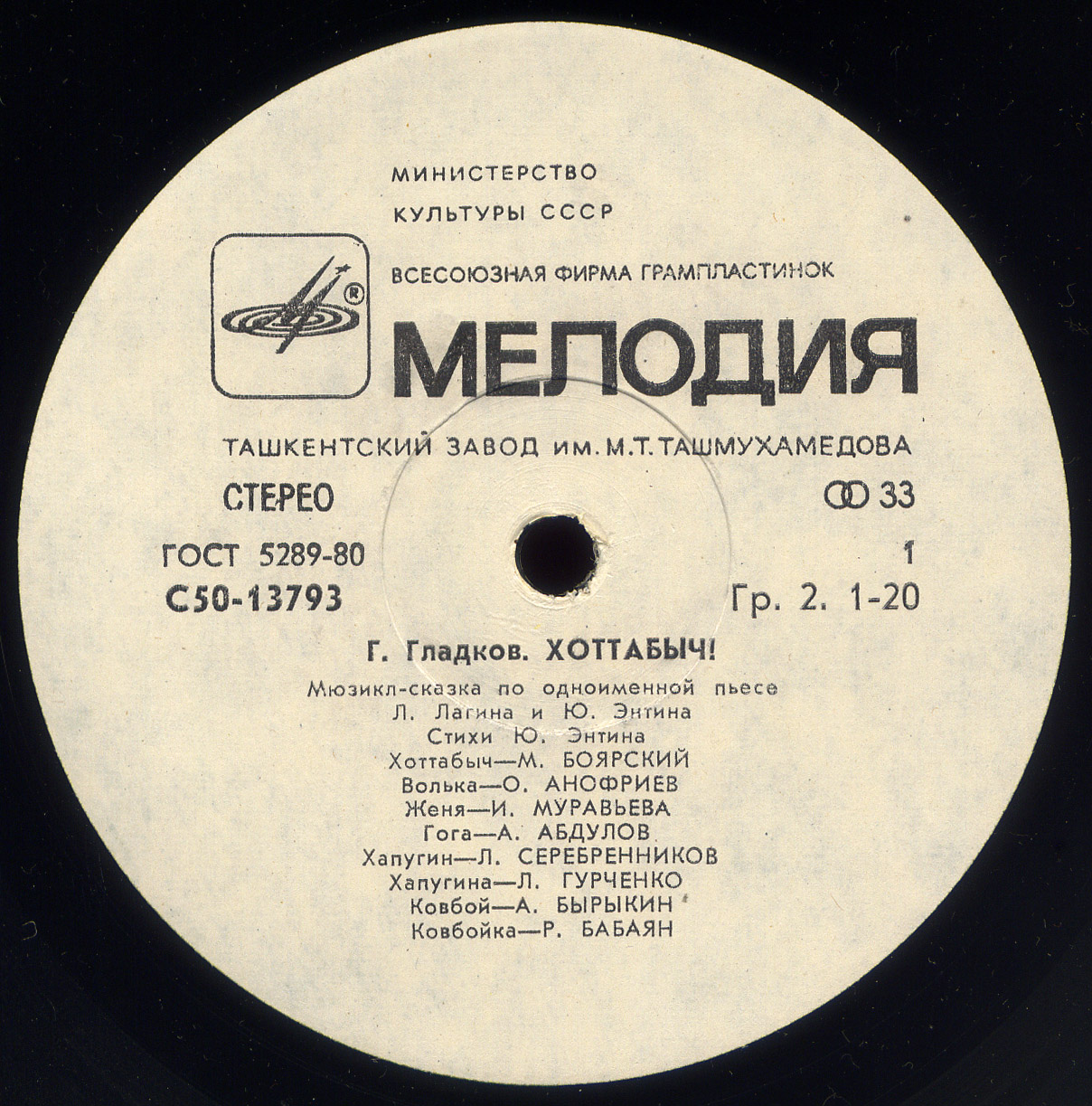 Г. Гладков. «Хоттабыч!», мюзикл-сказка