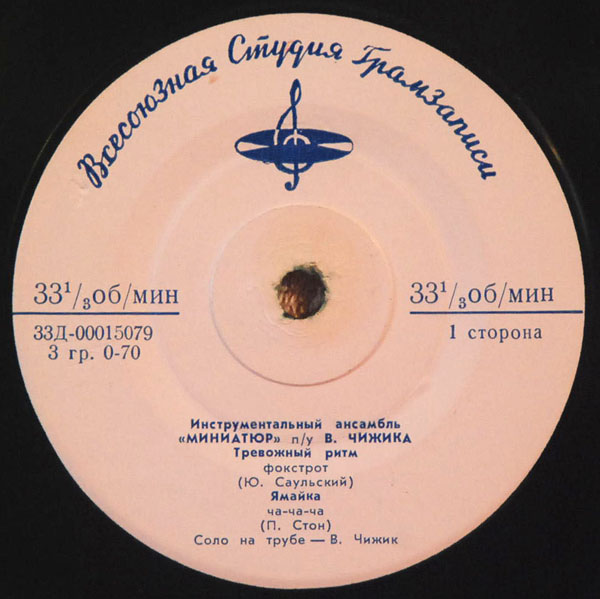 ИНСТРУМЕНТАЛЬНЫЙ АНСАМБЛЬ «МИНИАТЮР» п/у В. ЧИЖИКА