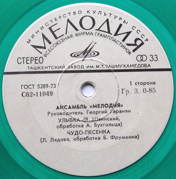 Ансамбль "Мелодия". Руководитель Георгий ГАРАНЯН