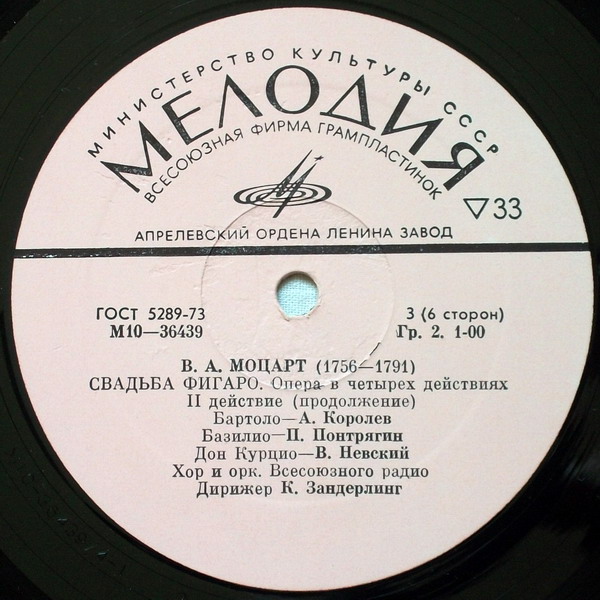 В. А. МОЦАРТ. "Свадьба Фигаро", опера