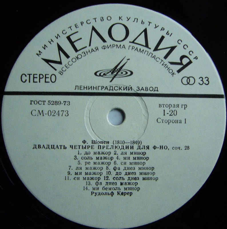 Ф. Шопен: Прелюдии (Рудольф Керер, ф-но)