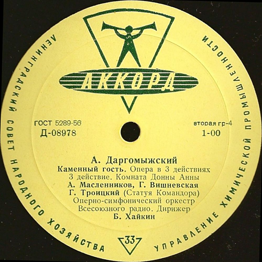 А. Даргомыжский: Опера «Каменный гость» (Б. Хайкин)