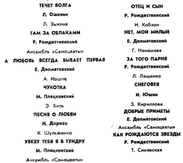 Песни Марка Фрадкина