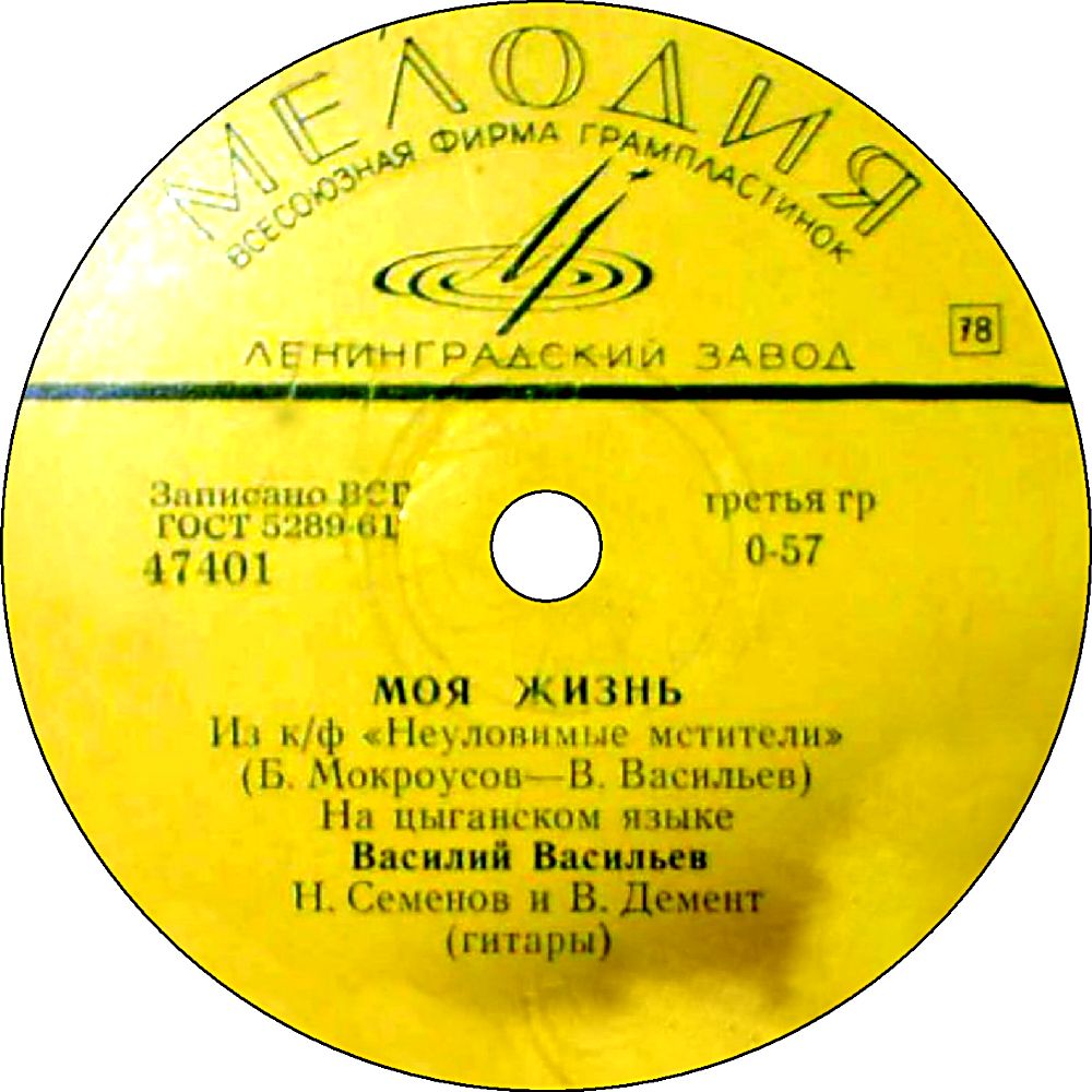 Василий Васильев — Моя жизнь / Песня Яшки-цыгана (из к/ф "Неуловимые мстители")