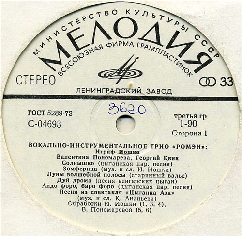 Вокально-инструментальное трио «Ромэн»