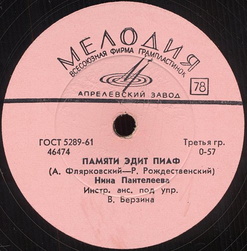 Нина Пантелеева - Август / Памяти Эдит Пиаф