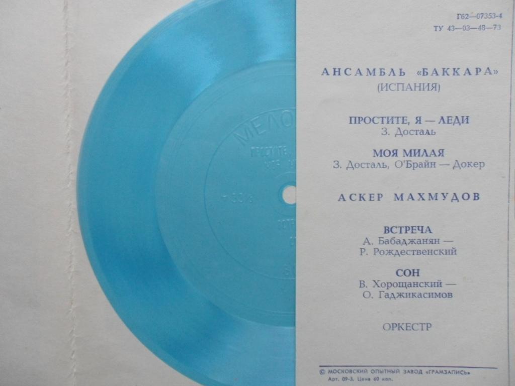 Ансамбль «Баккара» (Испания). Аскер Махмудов