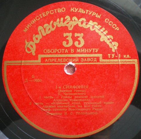 П. ЧАЙКОВСКИЙ (1840–1893): Симфония № 1 соль минор, соч. 13 (Н. Голованов)