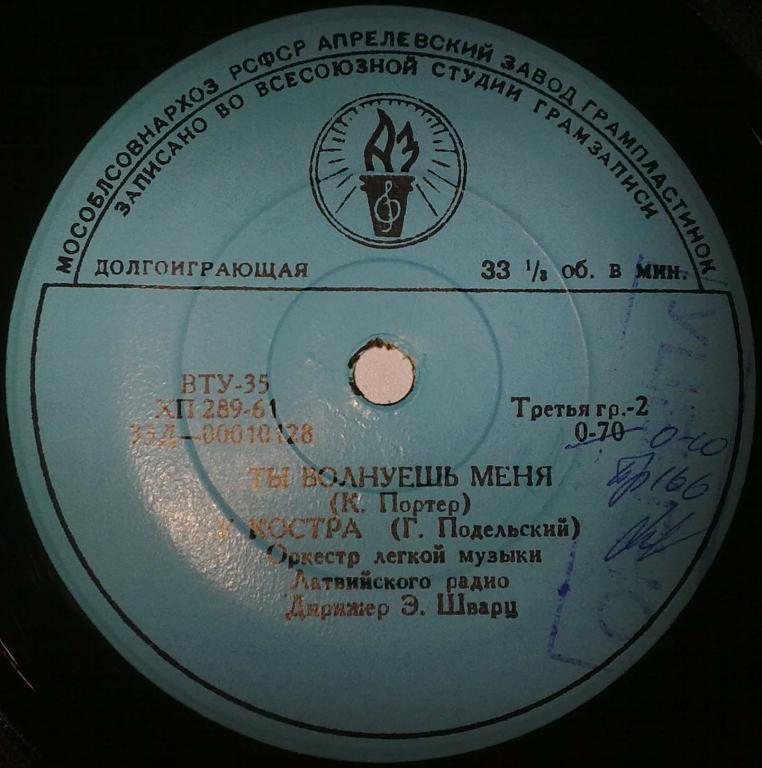 ОРКЕСТР ЛЕГКОЙ МУЗЫКИ ЛАТВИЙСКОГО РАДИО п/у Э. ШВАРЦА