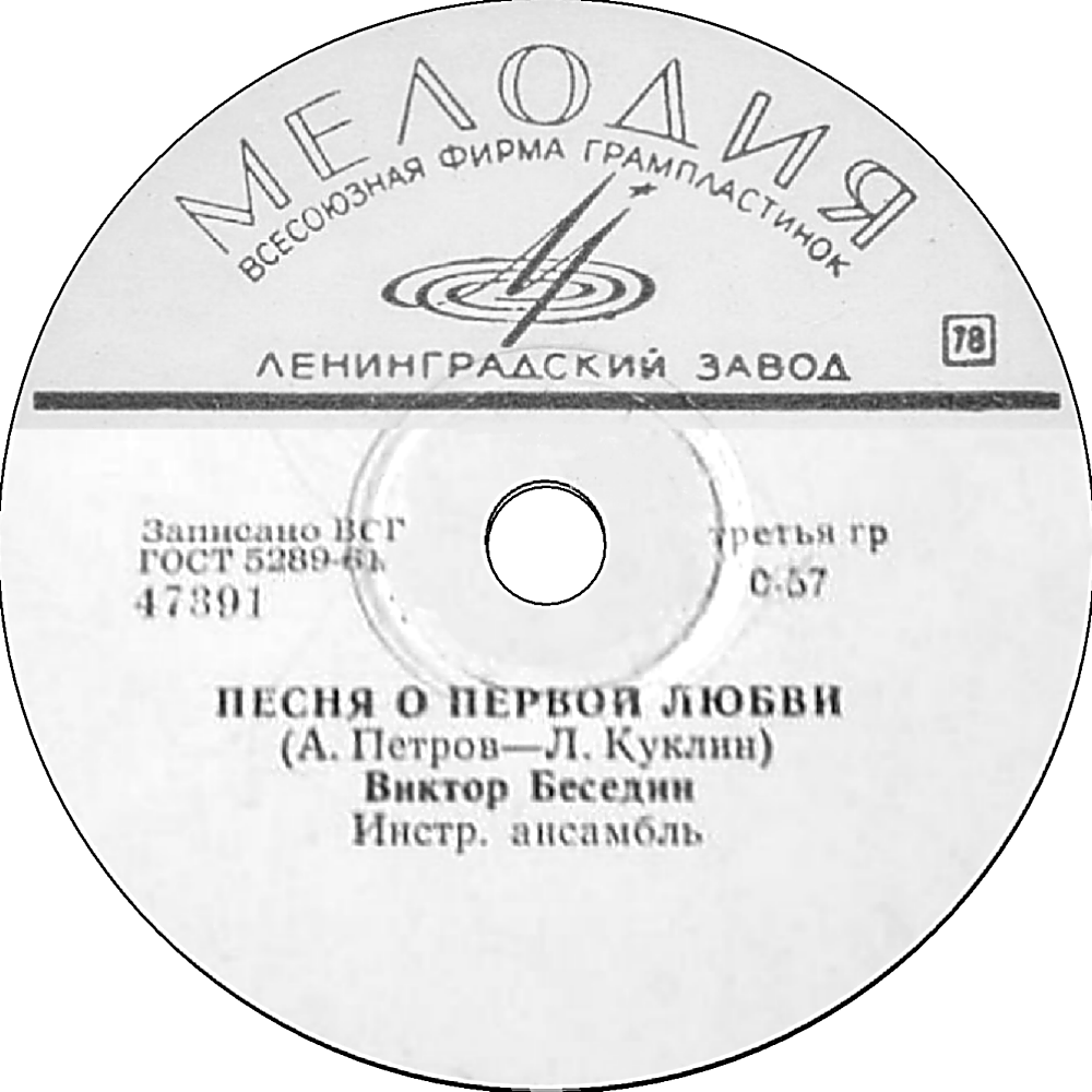Виктор БЕСЕДИН - Песня о первой любви / Маришка