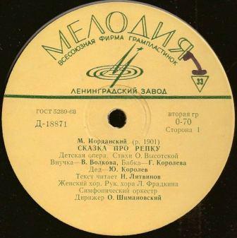 М. Иорданский: Сказка про репку, Колобок