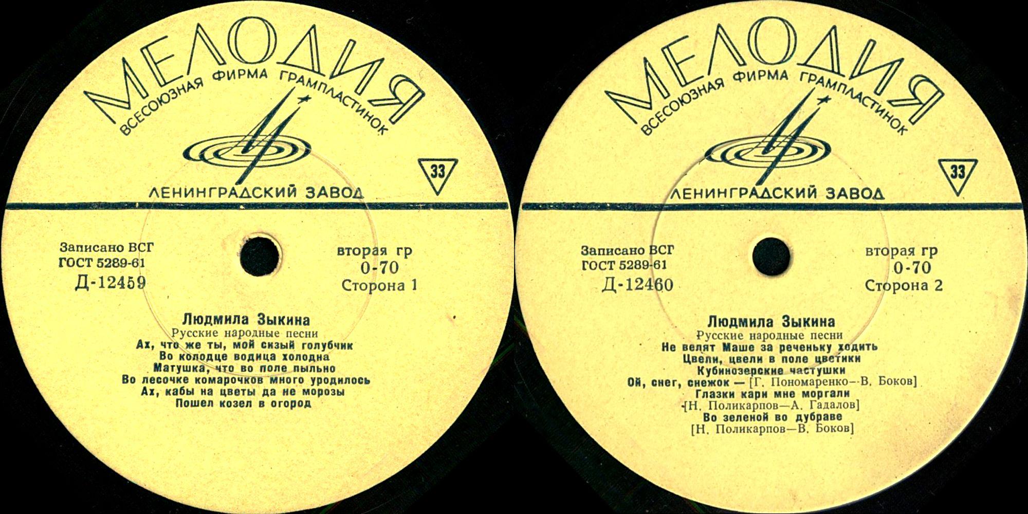 Людмила ЗЫКИНА. Русские народные песни