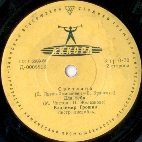 Поёт Владимир Трошин