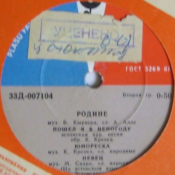 Хор Эстонского радио, худ. рук. Ю. Варисте / Eesti Raadio Segakoor, dirigent Jüri Variste