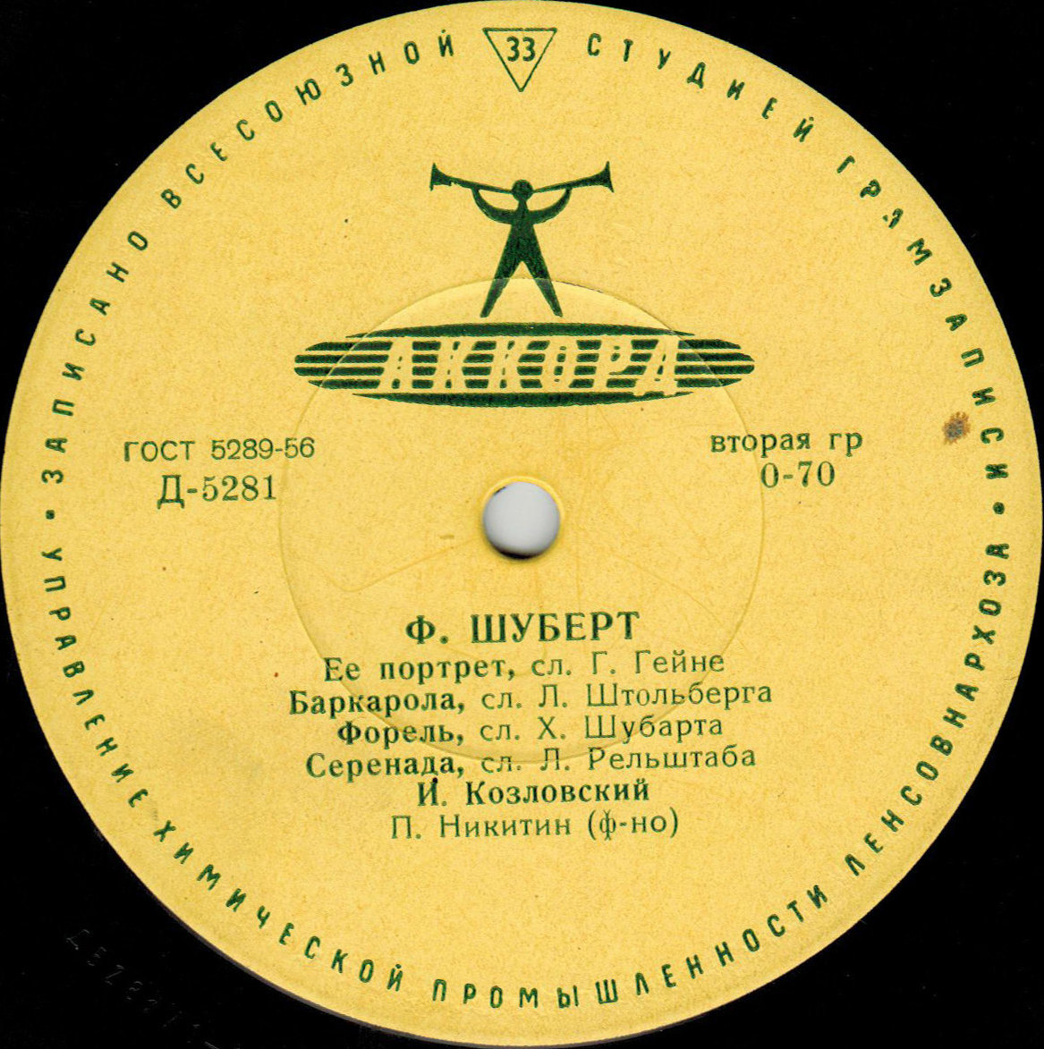 Л. БЕТХОВЕН, Ф. ШУБЕРТ. Поет И. Козловский
