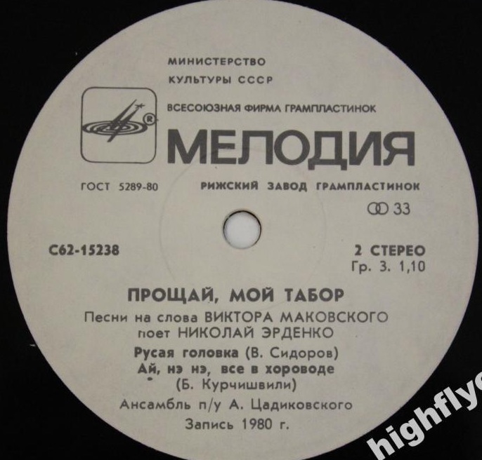 ПРОЩАЙ, МОЙ ТАБОР: Песни на слова Виктора Маковского поет Николай Эрденко