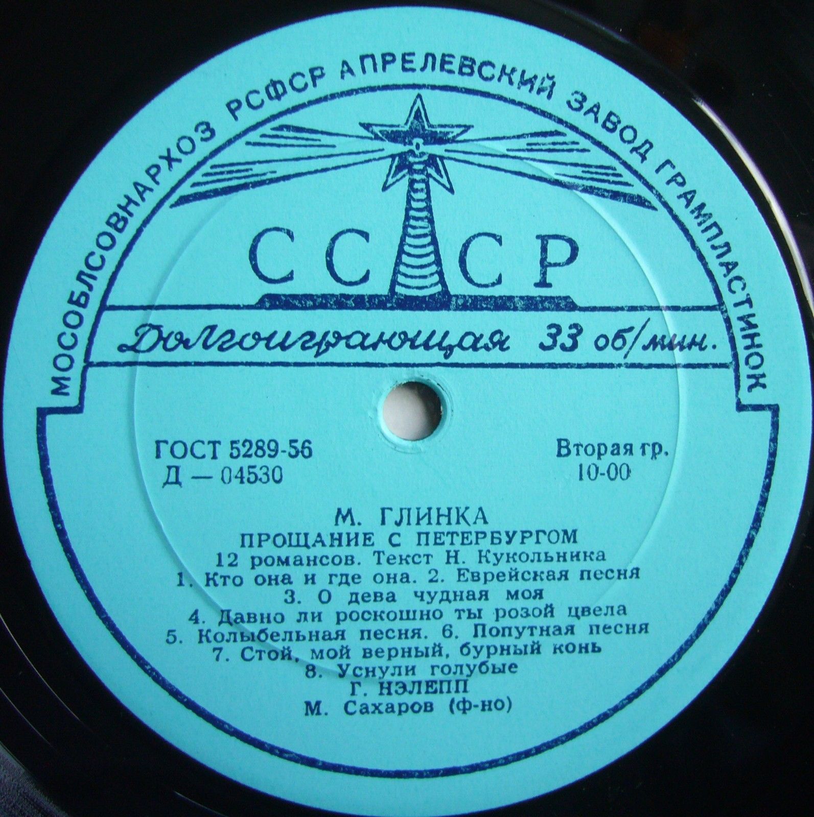 М. Глинка. «Прощание с Петербургом»