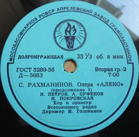 С. РАХМАНИНОВ (1873–1943): «Алеко», опера