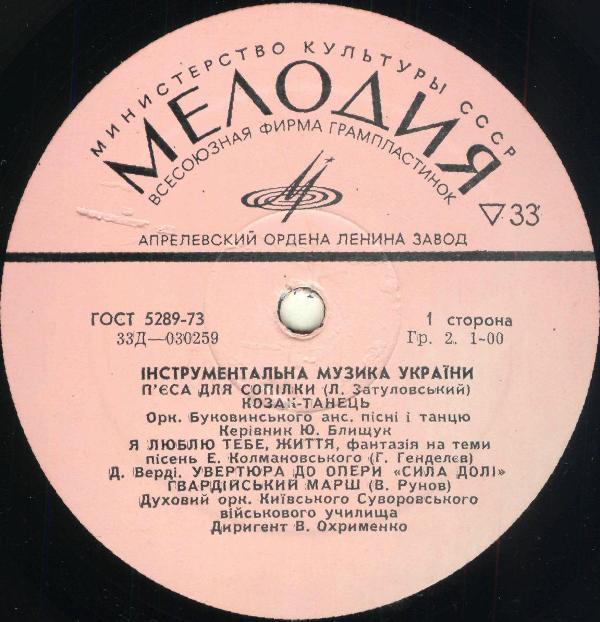 ІНСТРУМЕНТАЛЬНА МУЗИКА УКРАЇНИ