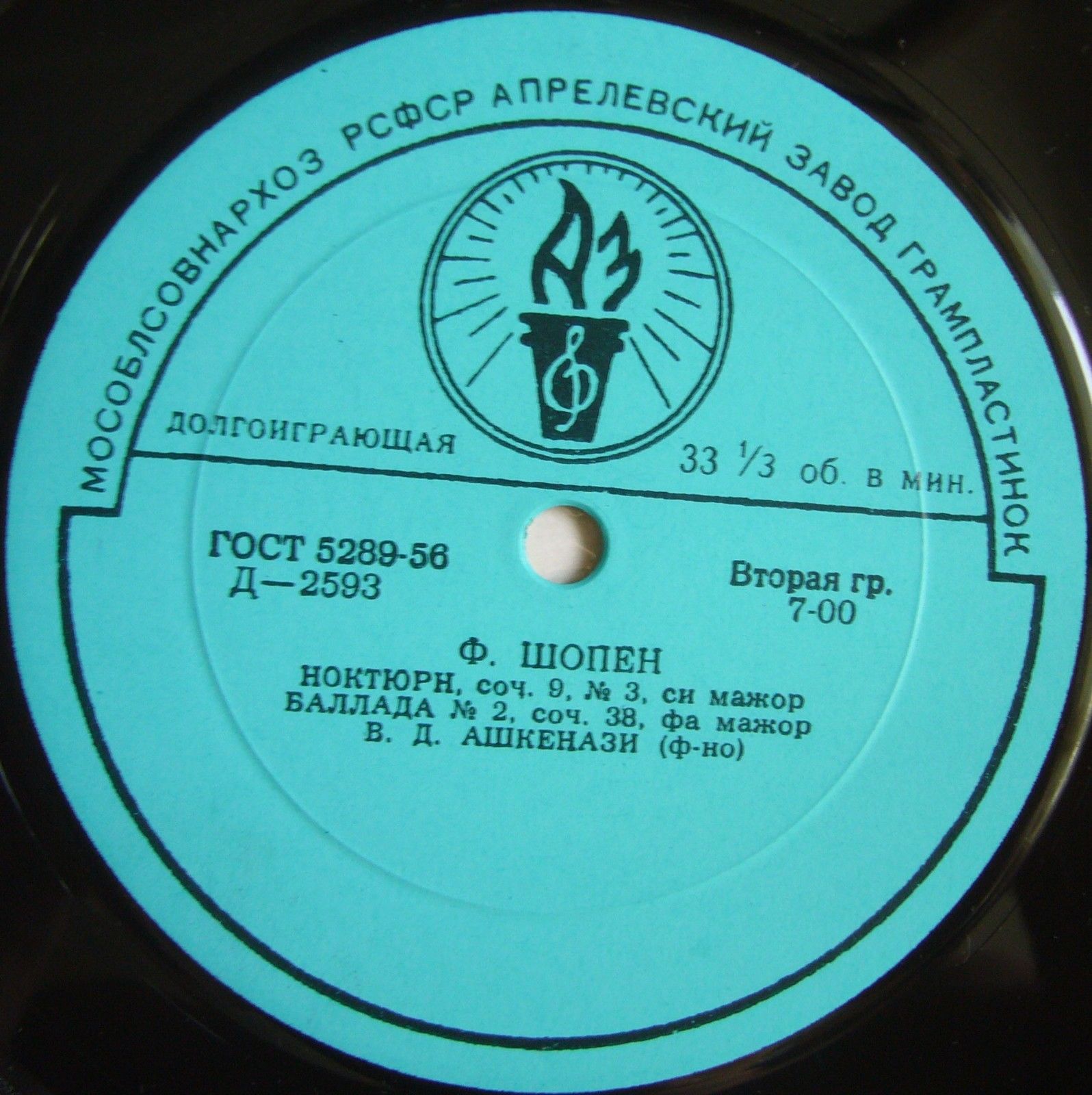 Ф. Шопен. Играют Д. Н. Сахаров, В. Д. Ашкенази (ф-но)