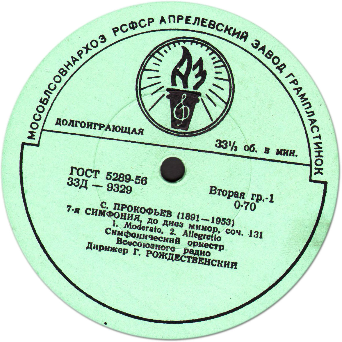 С. ПРОКОФЬЕВ (1891-1953) Симфония № 7 до диез минор, соч. 131 (СО ВР, Г. Рождественский)