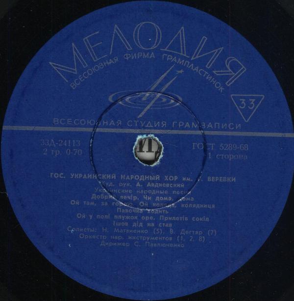 ДЕРЖАВНИЙ ЗАСЛУЖЕНИЙ УКРАЇНСЬКИЙ НАРОДНИЙ ХОР ІМ. Г. Г. ВЕРЬОВКИ