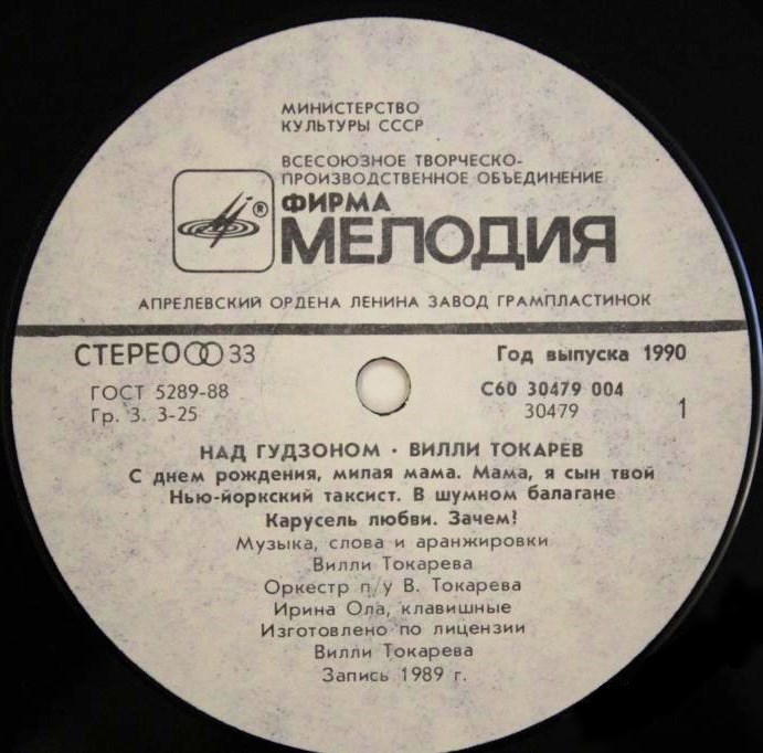 Вилли ТОКАРЕВ. «Над Гудзоном»
