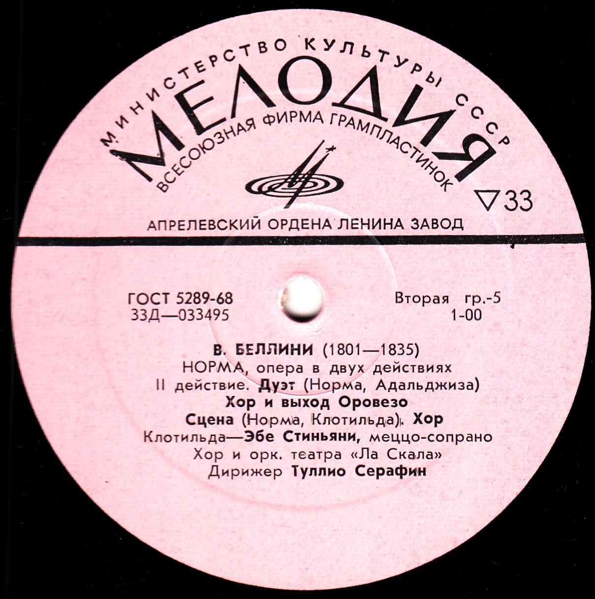 В. БЕЛЛИНИ: "Норма", опера в 2 д.