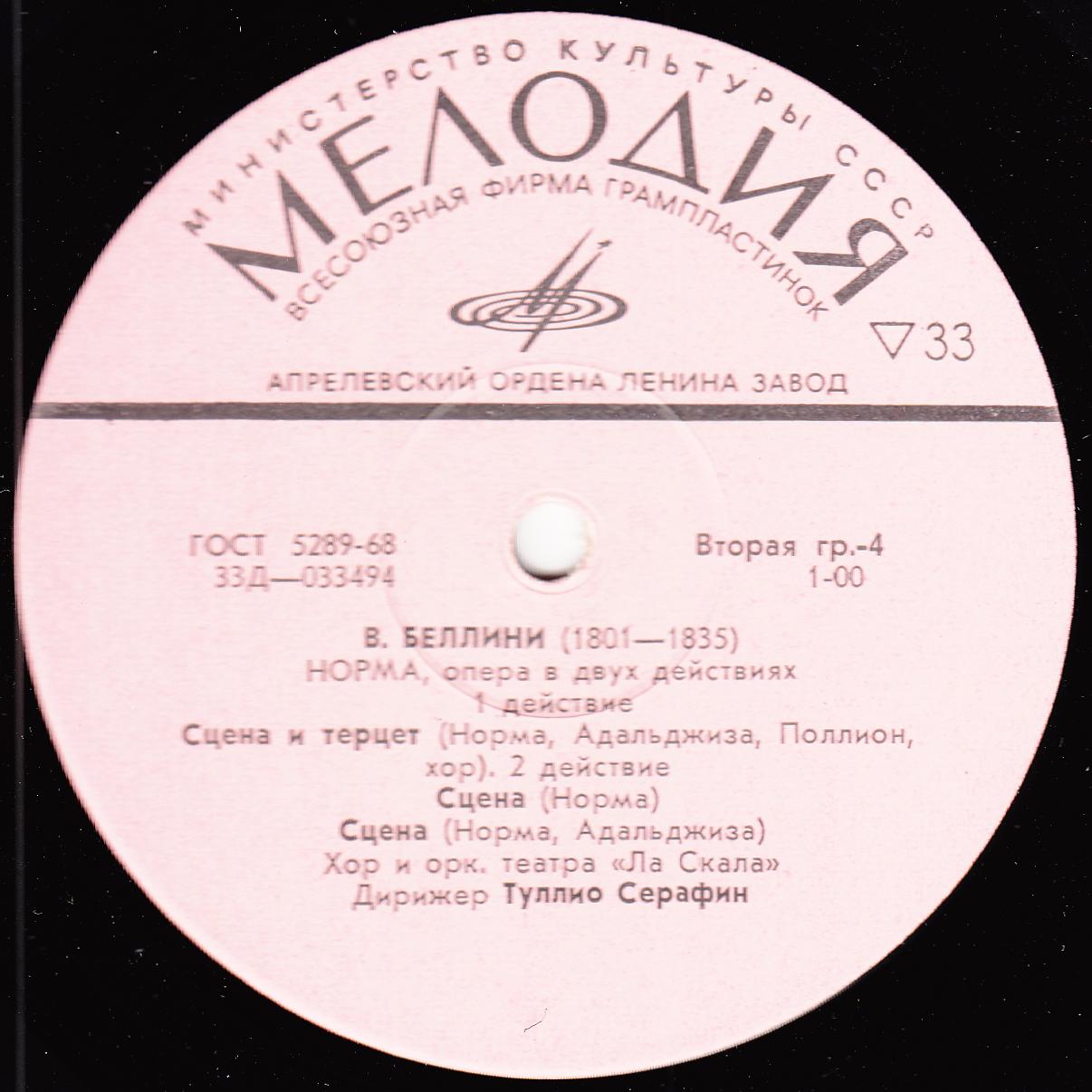 В. БЕЛЛИНИ: "Норма", опера в 2 д.