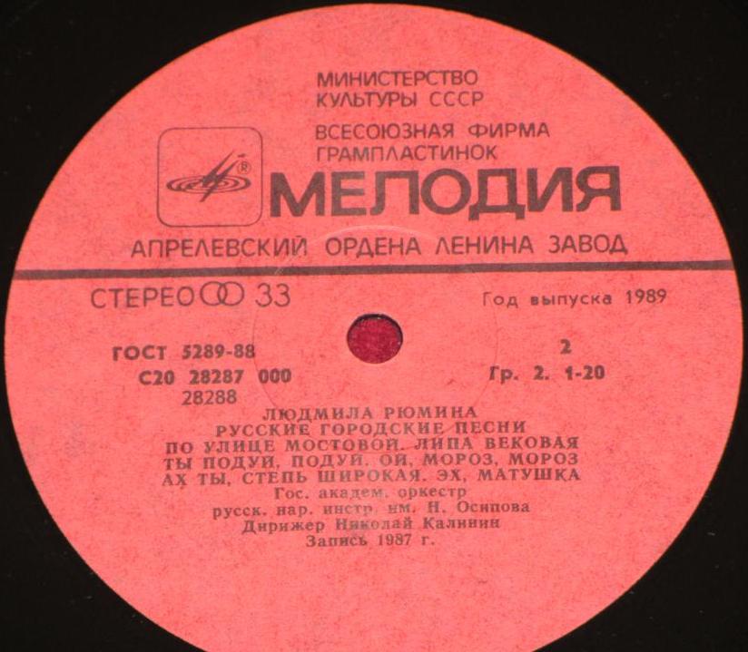 Людмила РЮМИНА . Русские городские песни