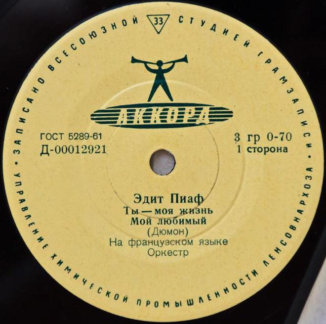 Эдит Пиаф (Франция) - Песни Ш. Дюмона