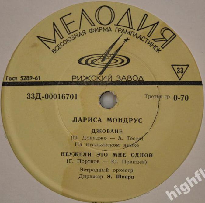 Поёт Лариса Мондрус