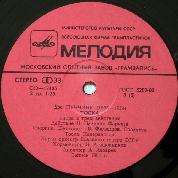 Дж. ПУЧЧИНИ (1858-1924): «Тоска», опера в трех действиях.