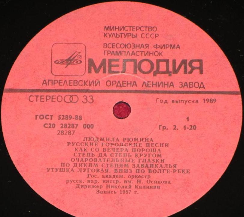 Людмила РЮМИНА . Русские городские песни