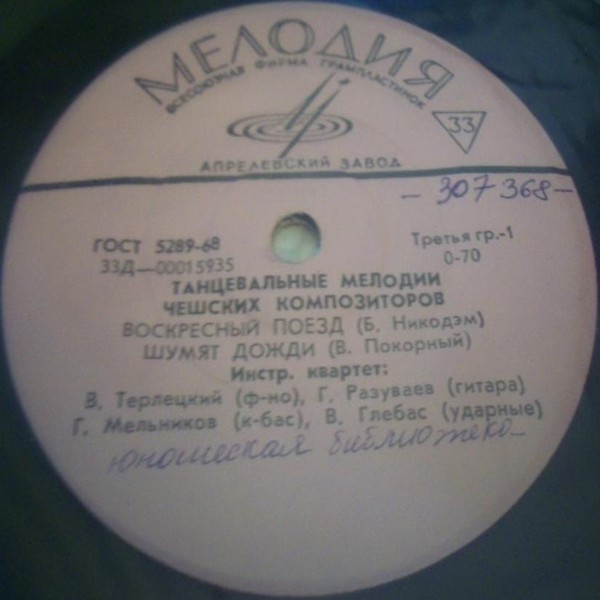 ИНСТРУМЕНТАЛЬНЫЙ КВАРТЕТ п/р В.ТЕРЛЕЦКОГО - Танцевальные мелодии