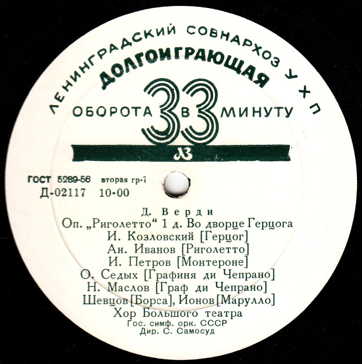 Д. Верди: Риголетто, опера