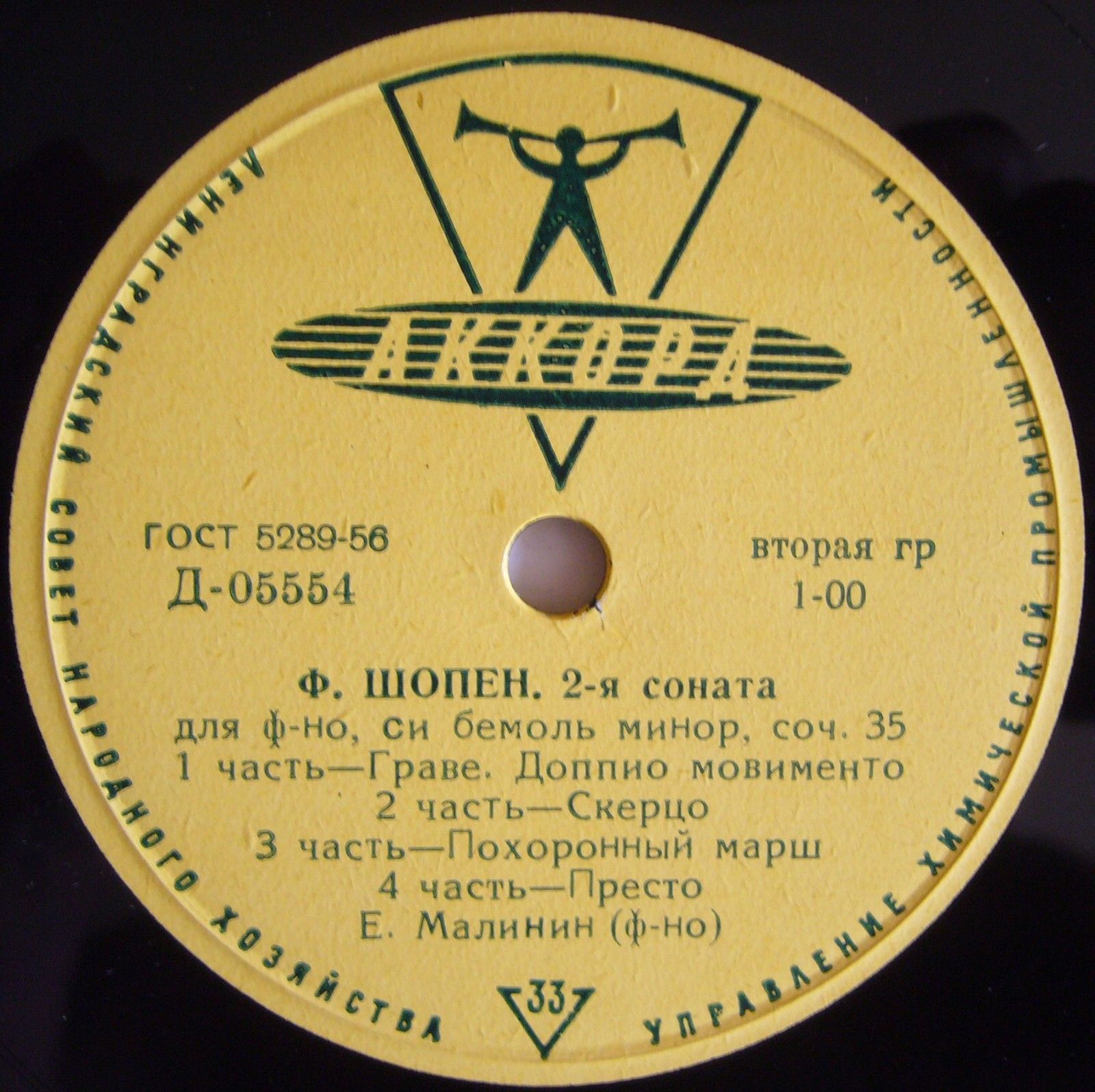 Ф. Шопен. Играет Е. Малинин (ф-но)