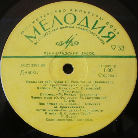 Песни советских композиторов и русская народная музыка