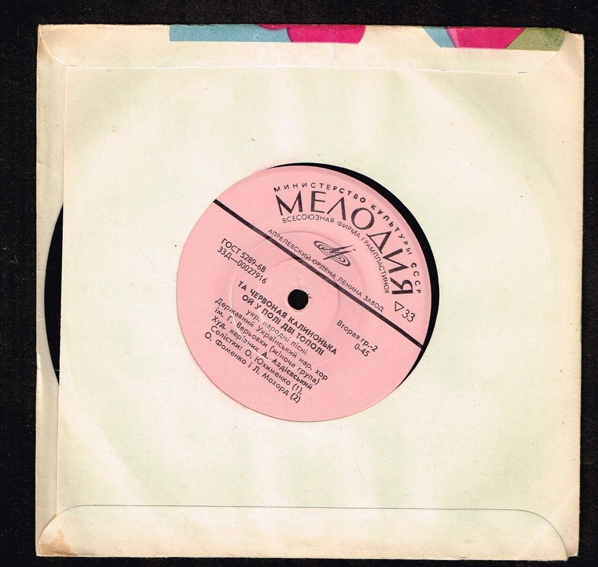 ДЕРЖАВНИЙ УКРАЇНСЬКИЙ НАРОДНИЙ ХОР ІМ. Г.ВЕРЬОВКИ