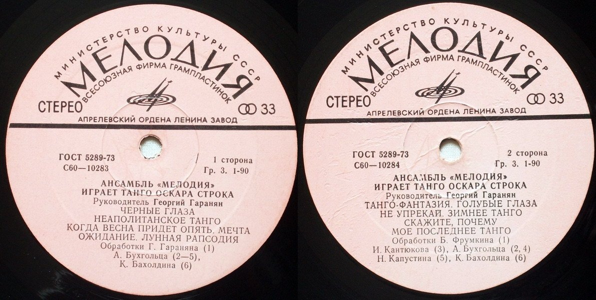 Ансамбль «Мелодия» играет танго Оскара Строка