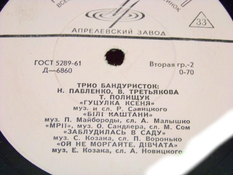 Трио бандуристок: Н. Павленко, В. Третьякова, Т. Полищук