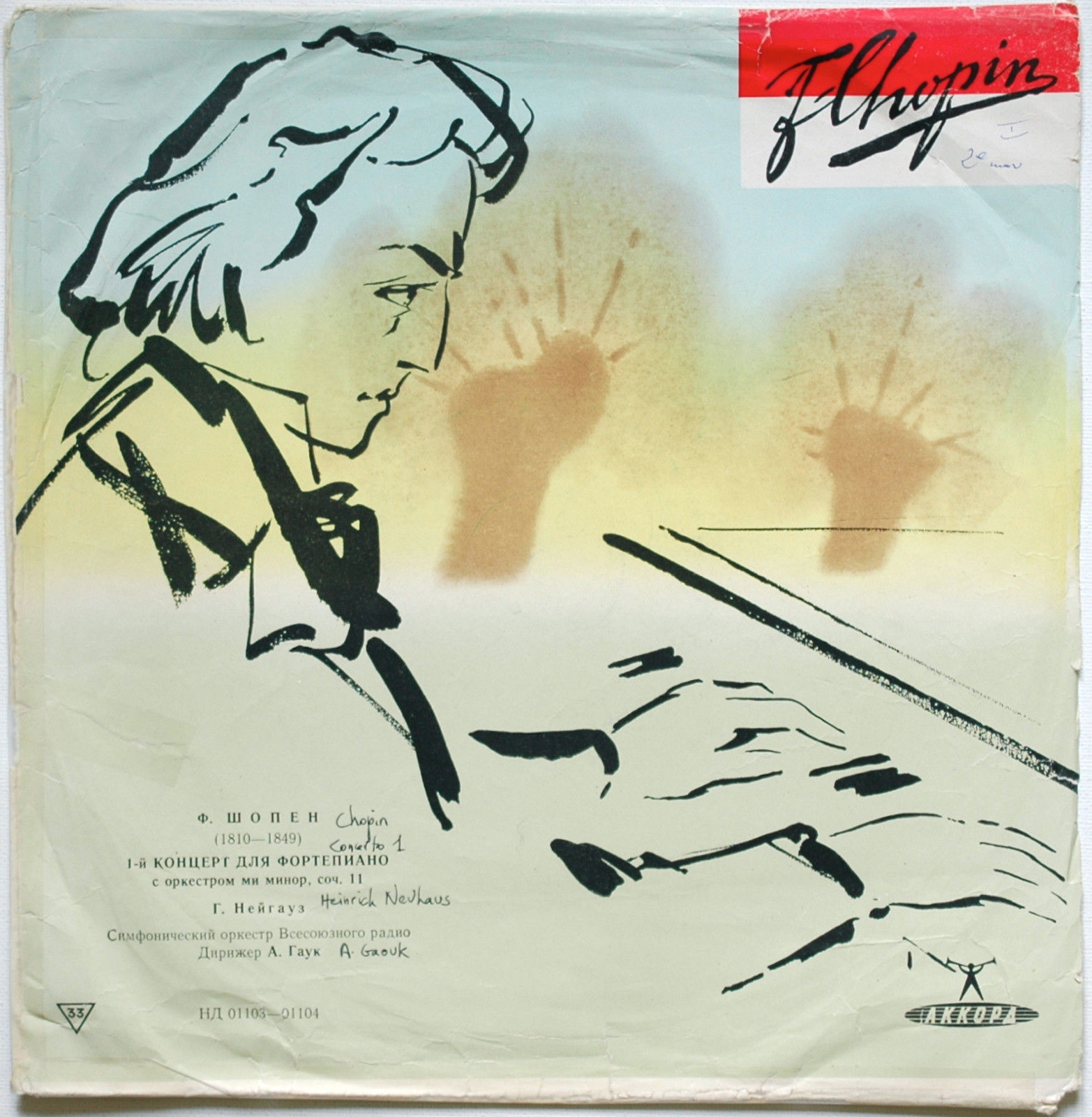 Ф. ШОПЕН (1810–1849) Концерт № 1 для ф-но с оркестром ми минор, соч. 11 (Г. Нейгауз, А. Гаук)