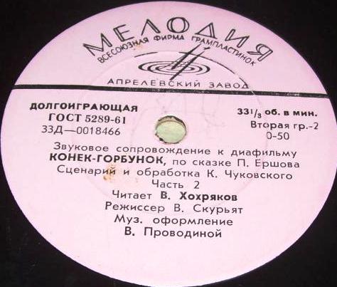 Звуковое сопровождение к диафильму "Конёк-горбунок" (части 1-2)