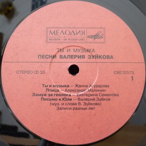 «Ты и музыка». Песни Валерия Зуйкова